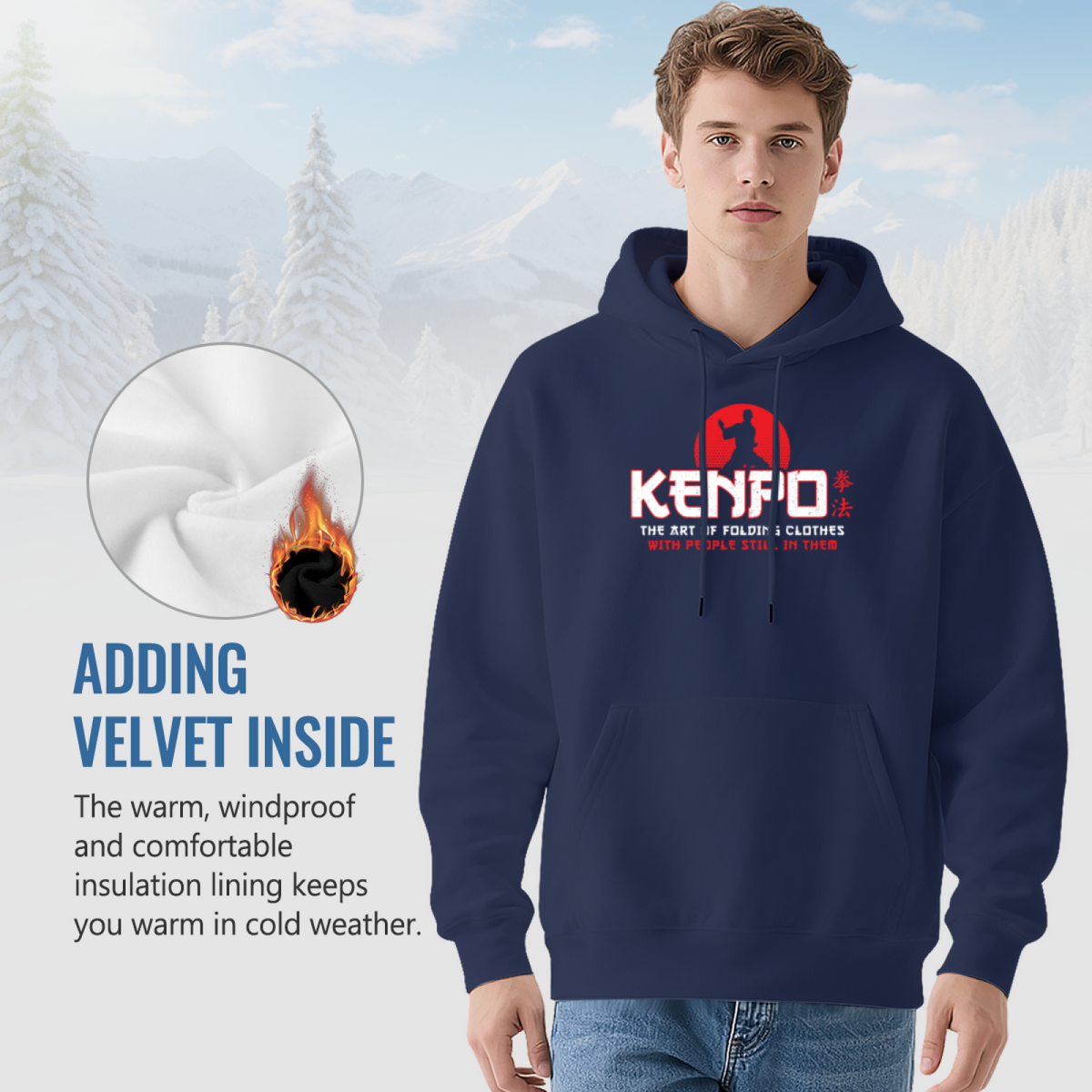 Modern Style Graphic Hoodie - Eye-Catching Design #0594 product image 7