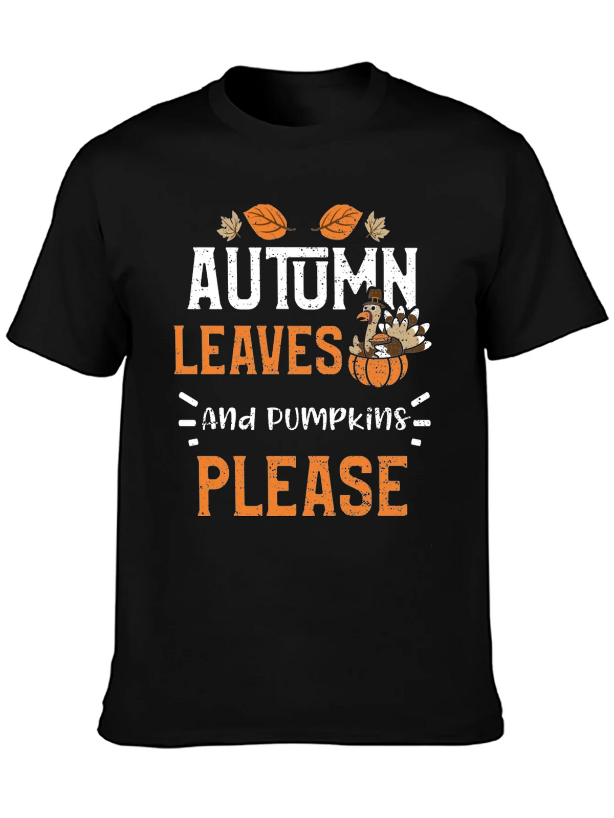 Autumn Leaves & Pumpkins Please Thanksgiving T-Shirt product image 3