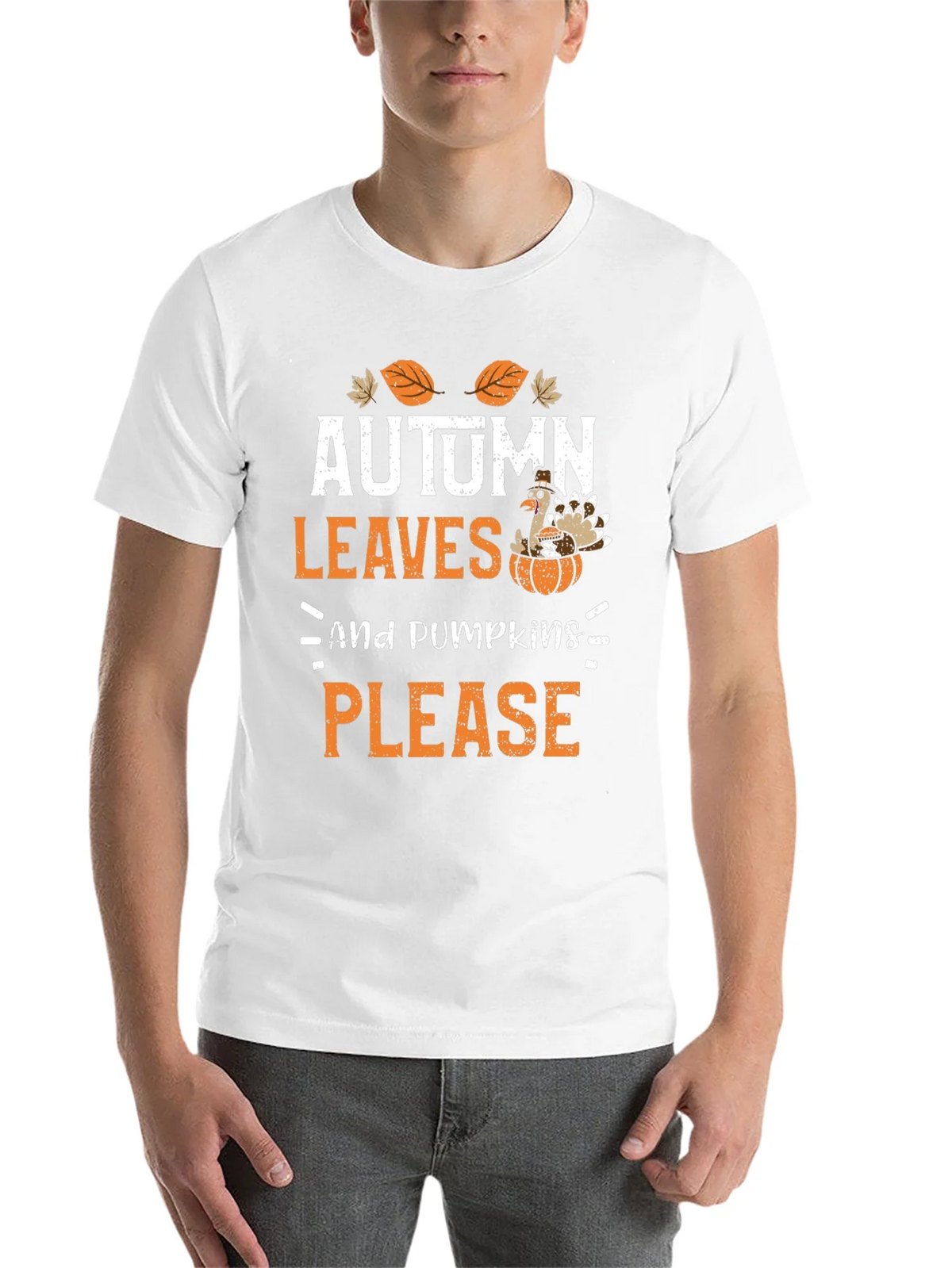 Autumn Leaves & Pumpkins Please Thanksgiving T-Shirt product image 10