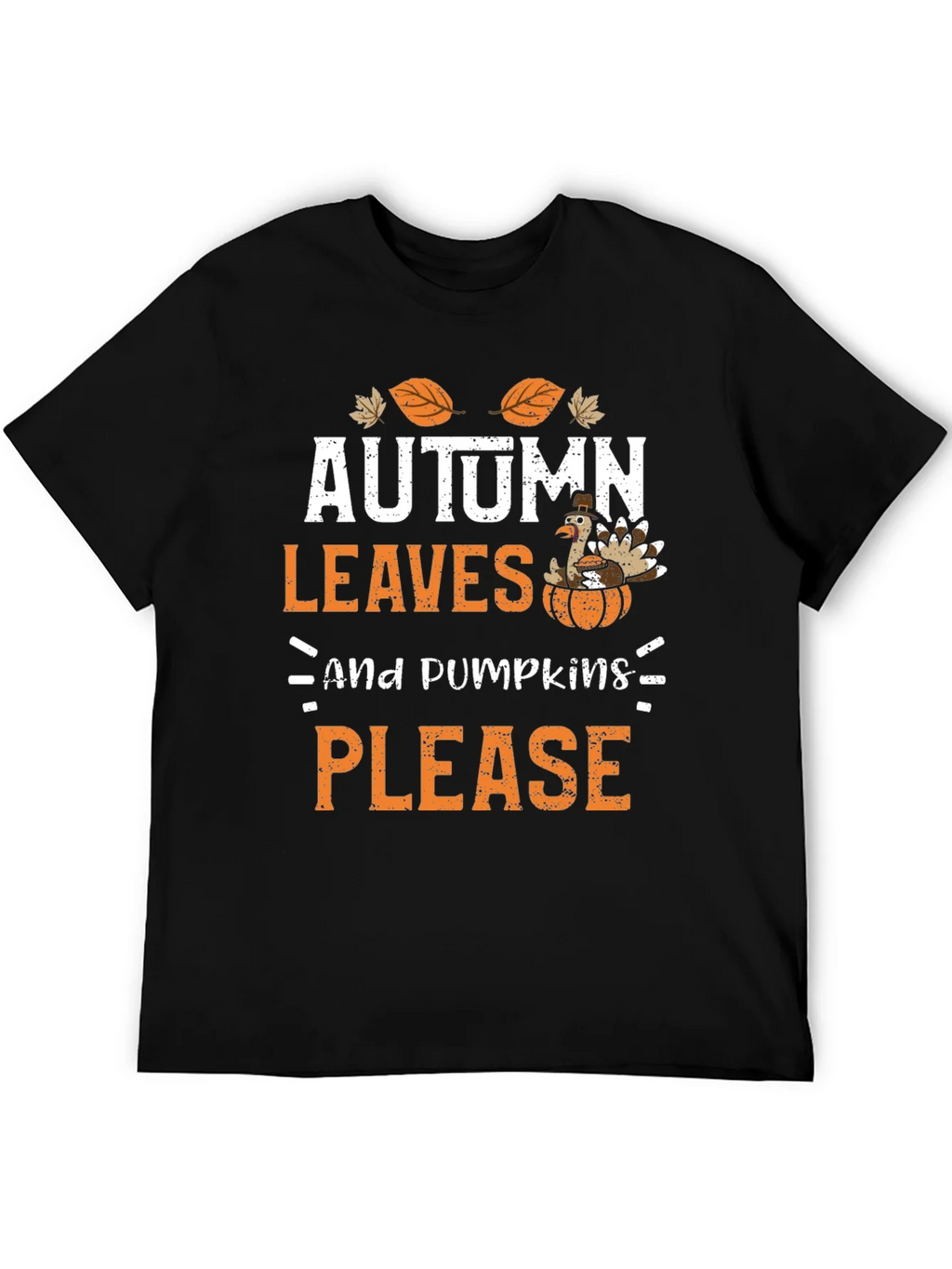 Autumn Leaves & Pumpkins Please Thanksgiving T-Shirt product image 5