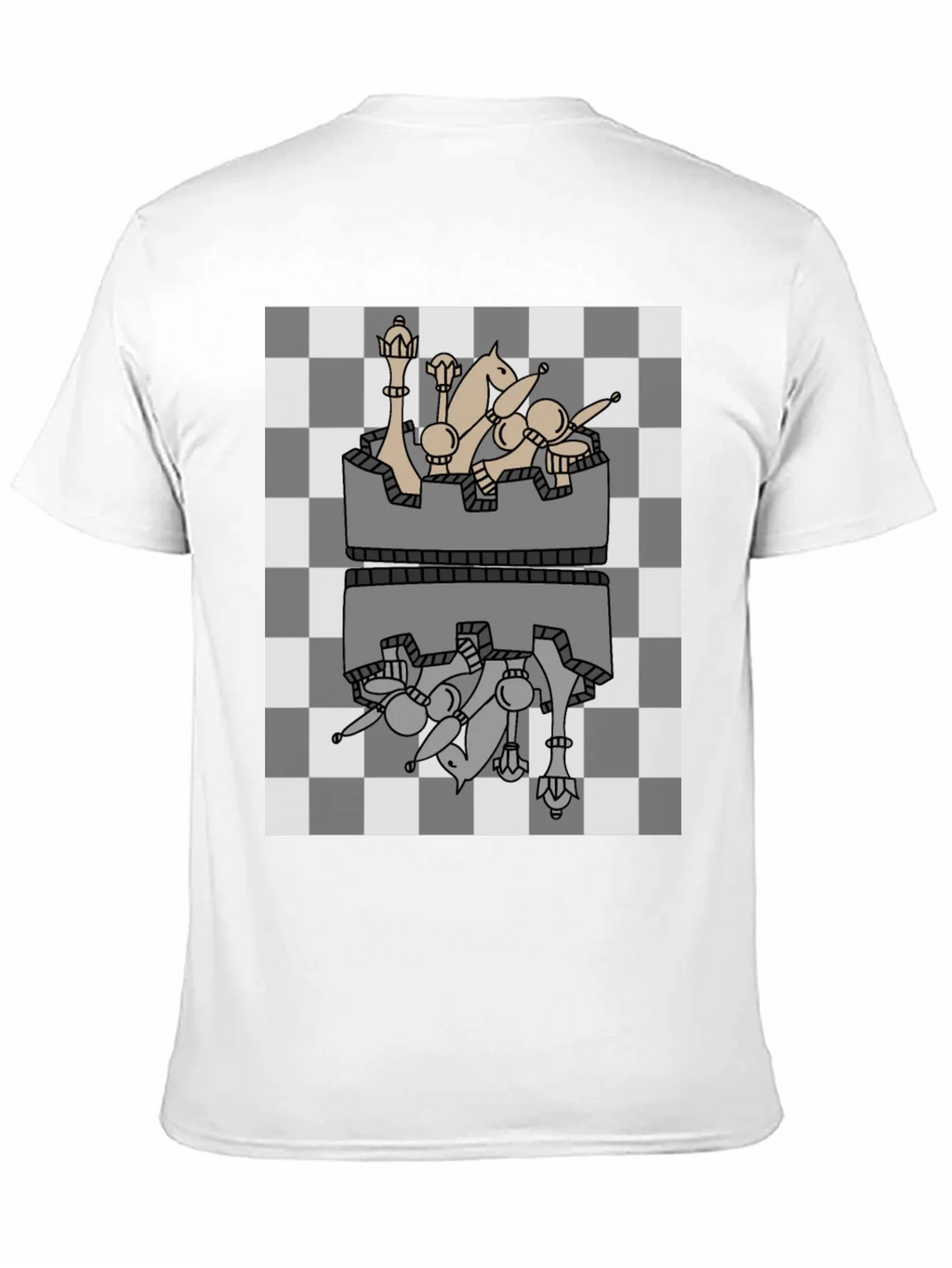 Chess Piece Reflection Graphic Tee - Black product image 10