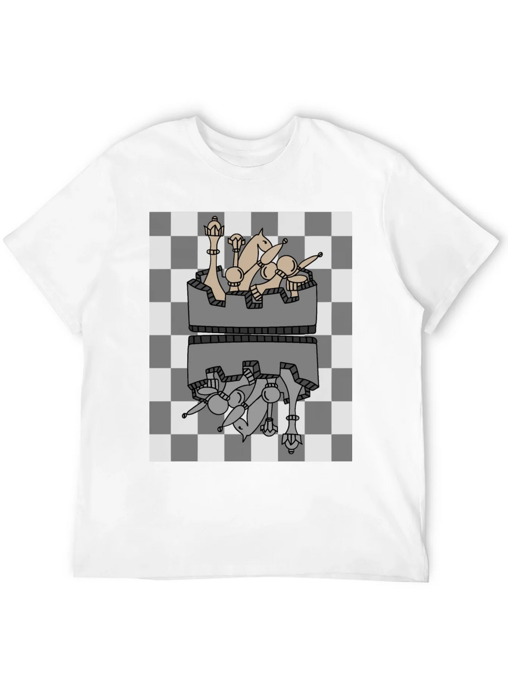 Chess Piece Reflection Graphic Tee - Black product image 11