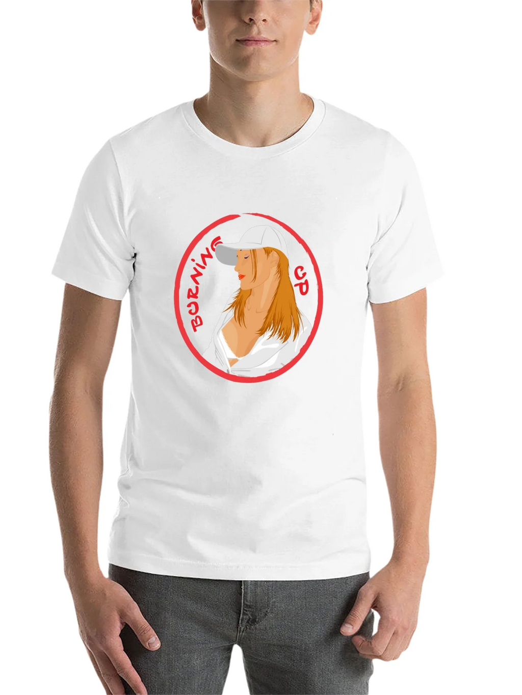 Burning Up Graphic Tee - Cool Circle Design Black T-Shirt product image 10