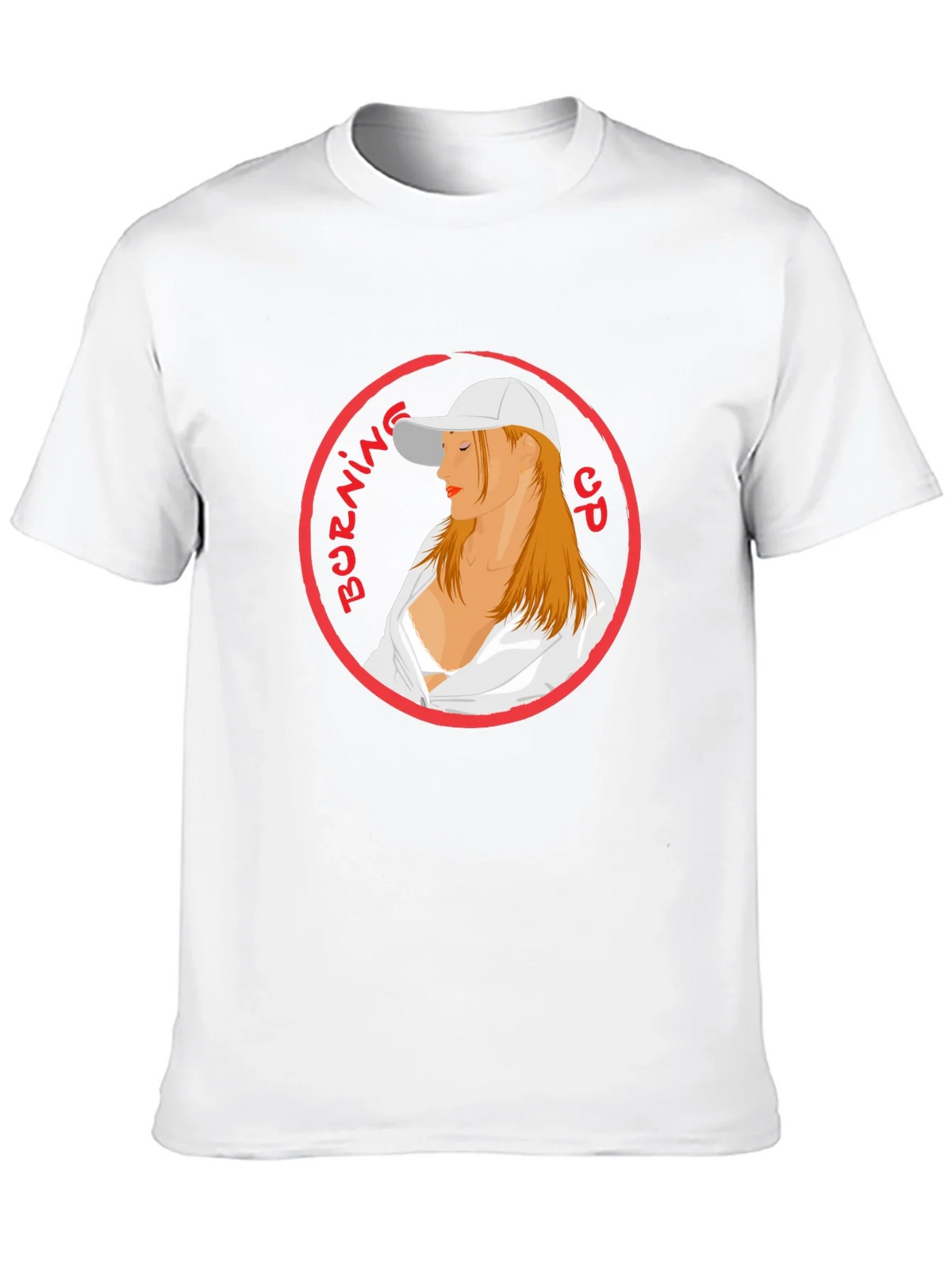 Burning Up Graphic Tee - Cool Circle Design Black T-Shirt product image 9