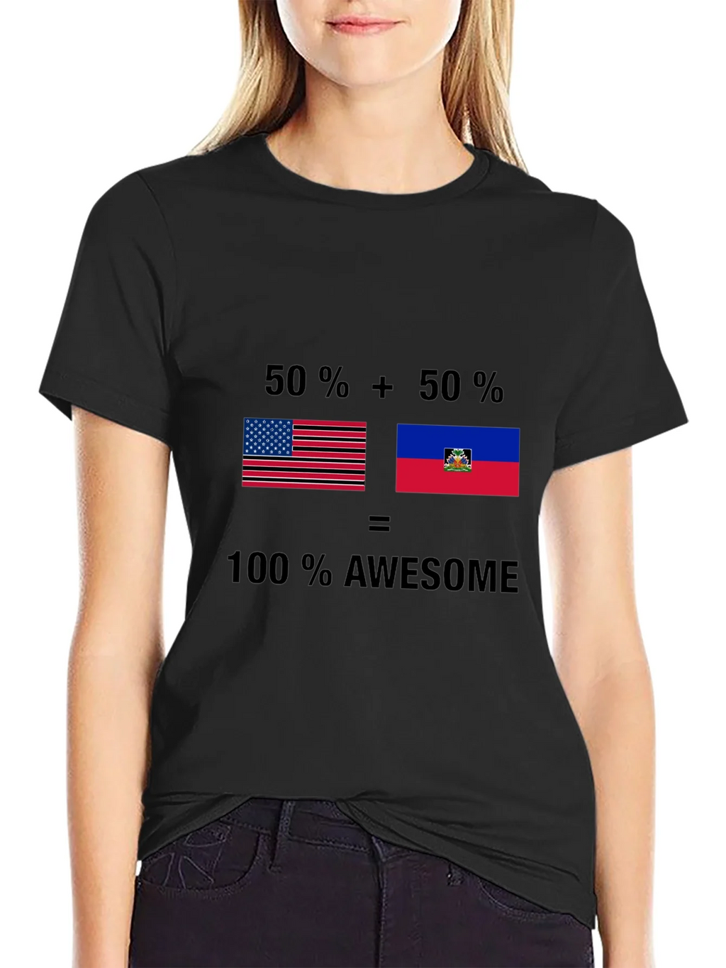 USA & Haiti Pride T-Shirt - Awesome Fusion Tee product image 1