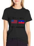 USA & Haiti Pride T-Shirt - Awesome Fusion Tee product image 1