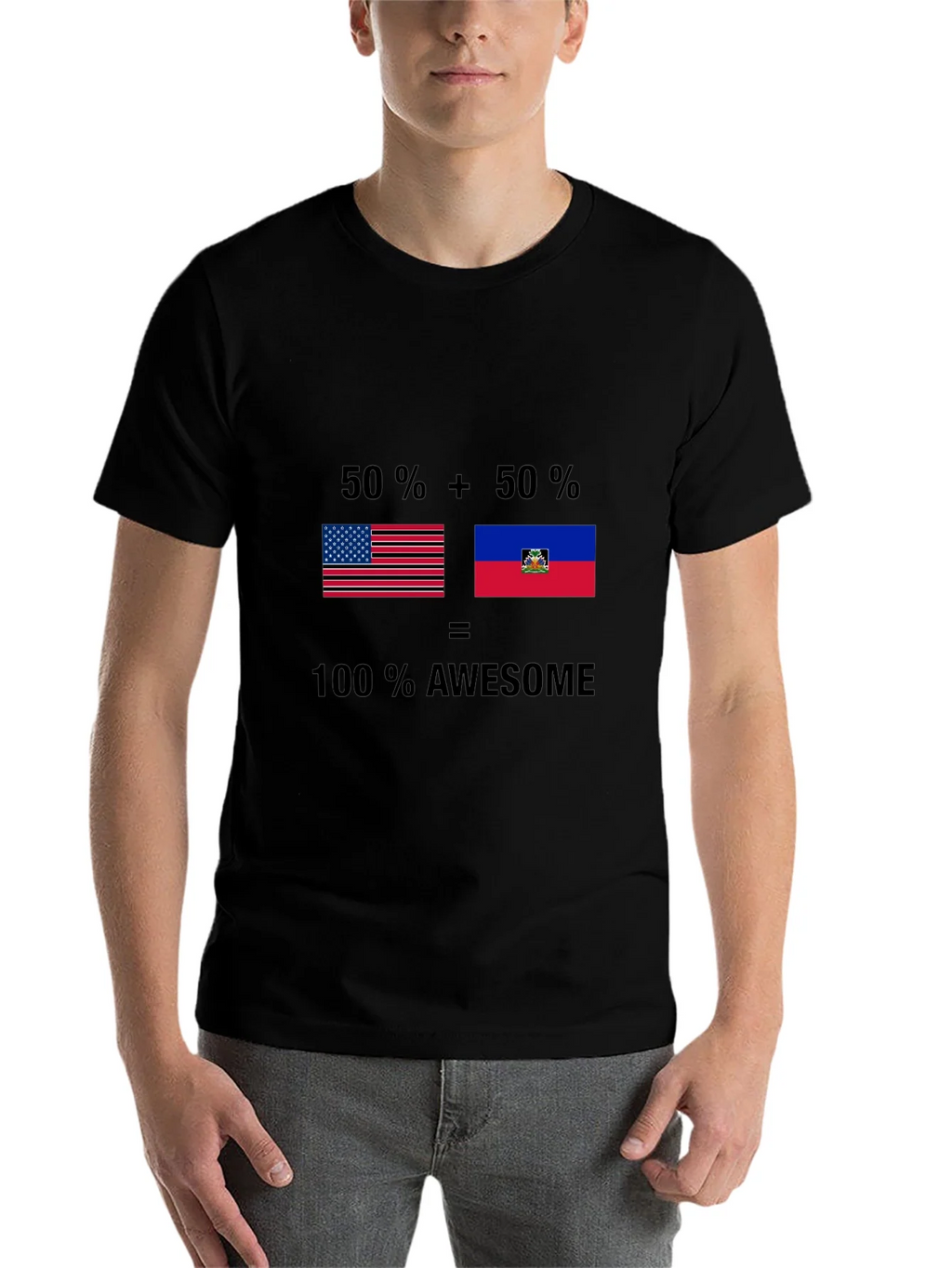 USA & Haiti Pride T-Shirt - Awesome Fusion Tee product image 3