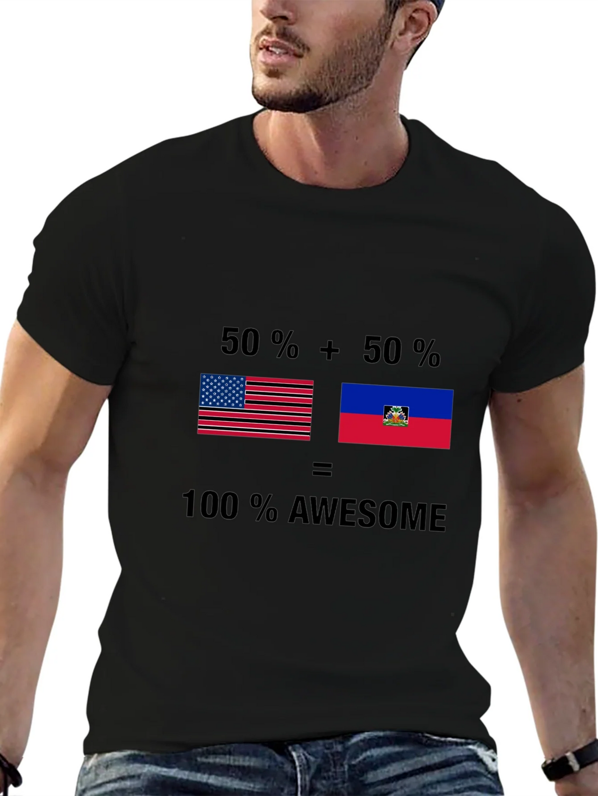 USA & Haiti Pride T-Shirt - Awesome Fusion Tee product image 5