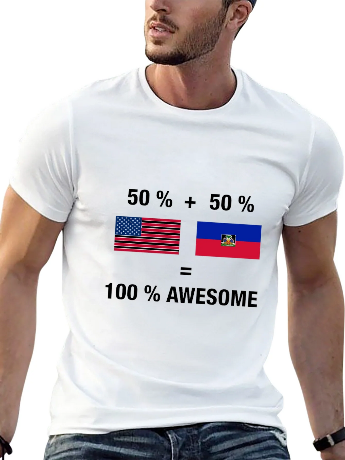 USA & Haiti Pride T-Shirt - Awesome Fusion Tee product image 10
