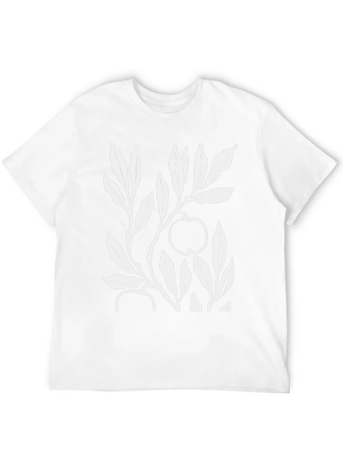 Botanical Apple Branch Print Black T-Shirt product image 11