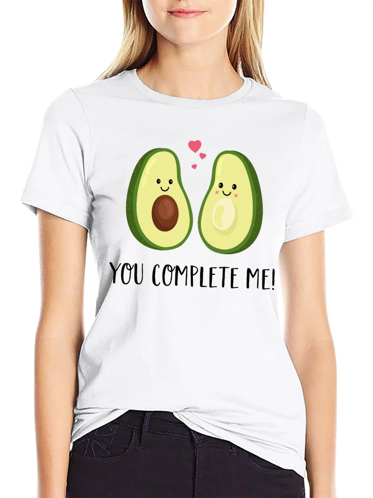 Cute Avocado Couple Graphic T-Shirt - You Complete Me! product image 8
