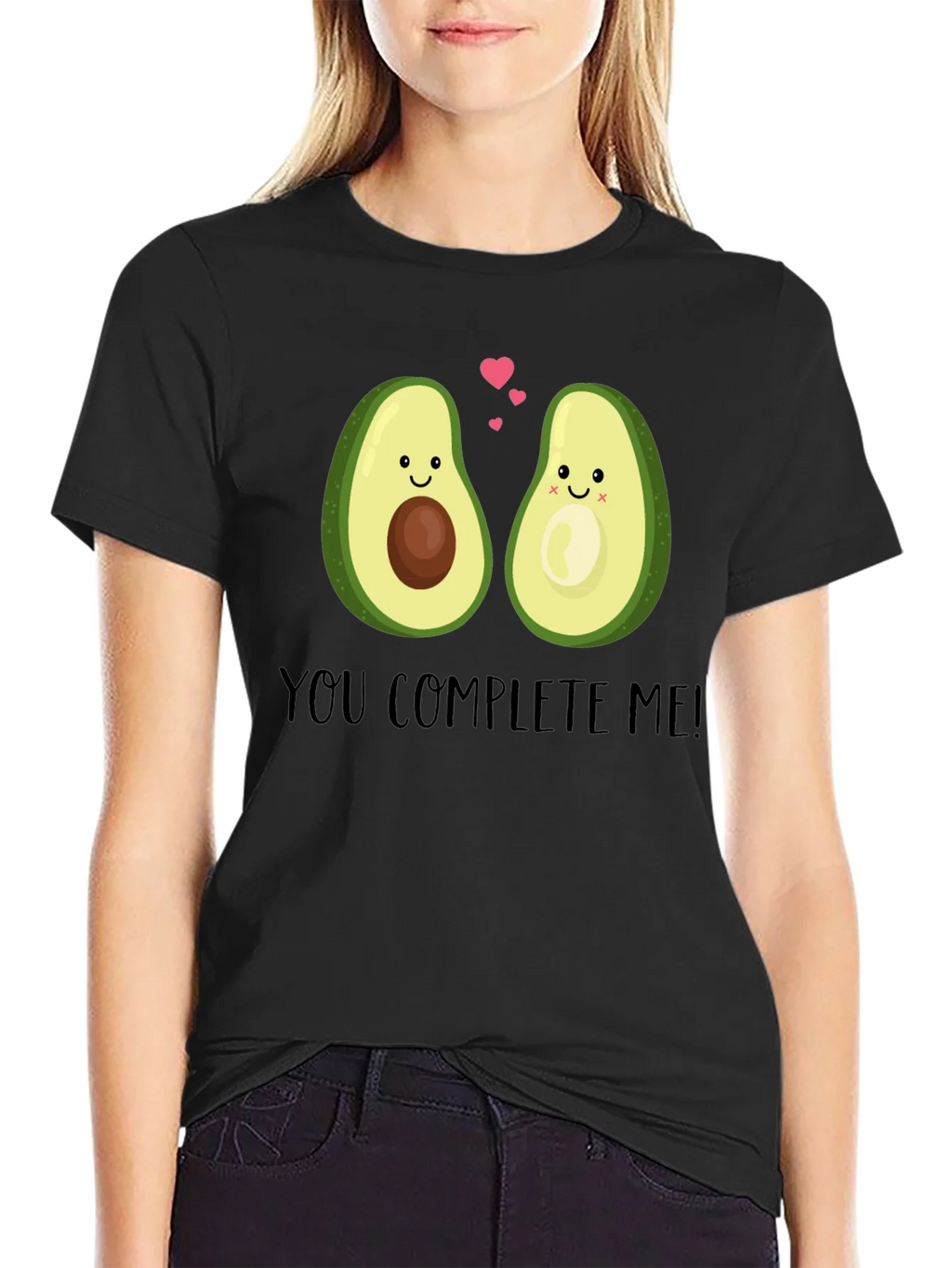 Cute Avocado Couple Graphic T-Shirt - You Complete Me! product image 2