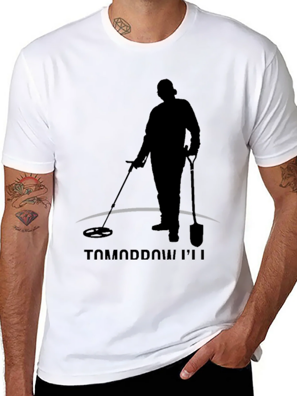 Tomorrow Ill Be Detecting Black T-Shirt product image 7