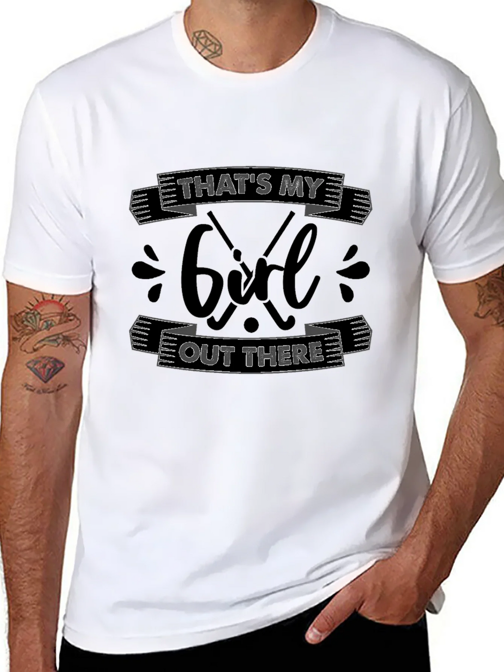 Thats My Girl Out There Hockey T-Shirt product image 7