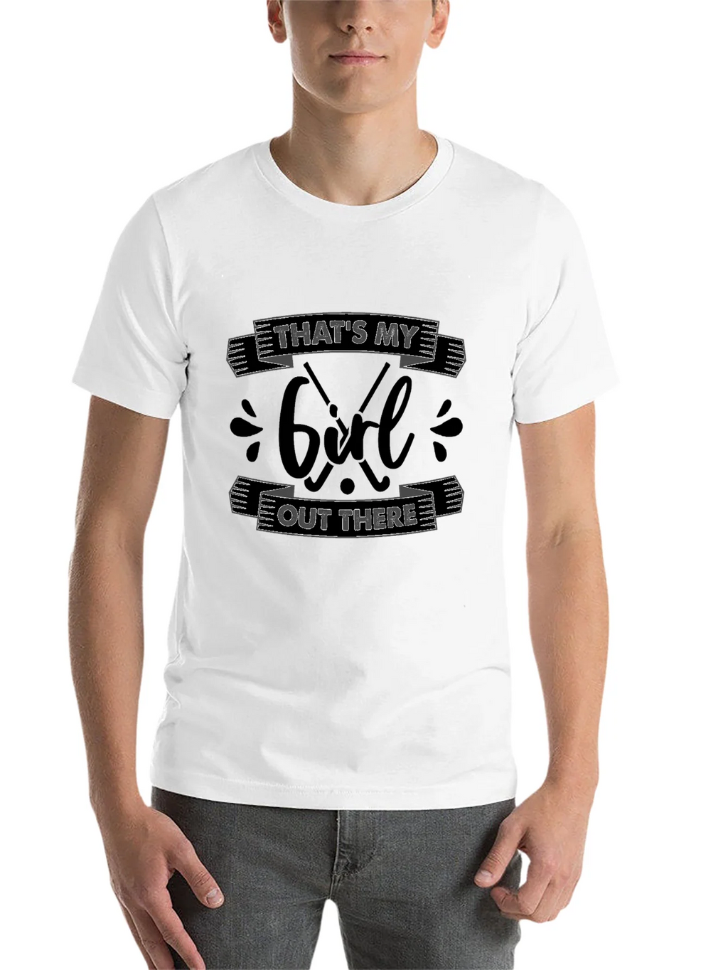 Thats My Girl Out There Hockey T-Shirt product image 10
