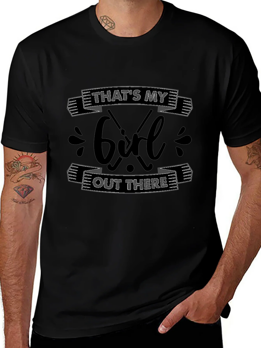 Thats My Girl Out There Hockey T-Shirt product image 1