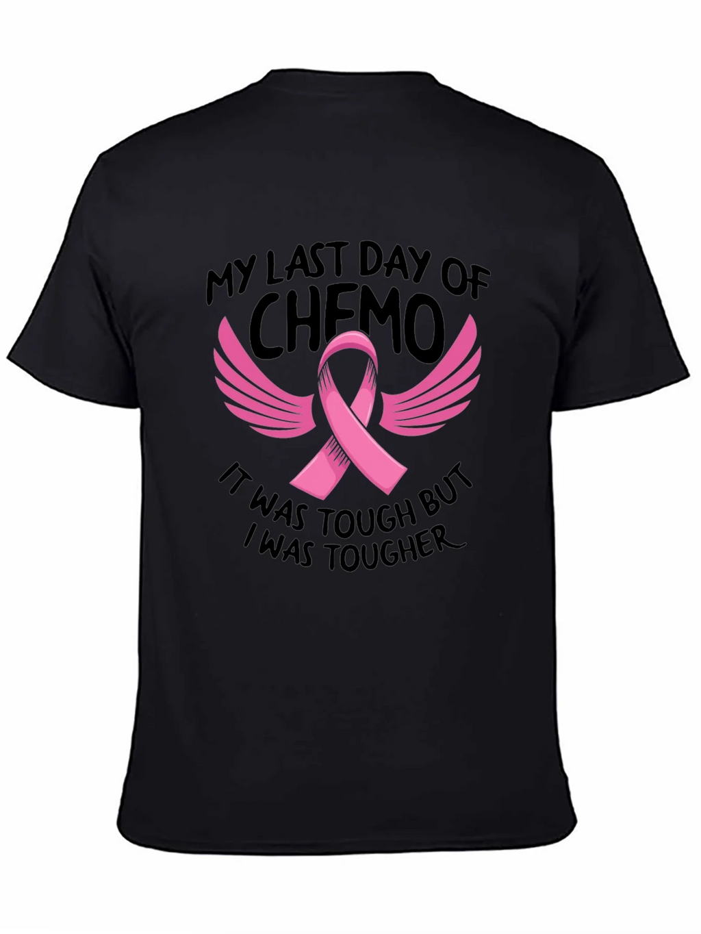 My Last Day of Chemo T-Shirt Cancer Awareness Ribbon Tee product image 4