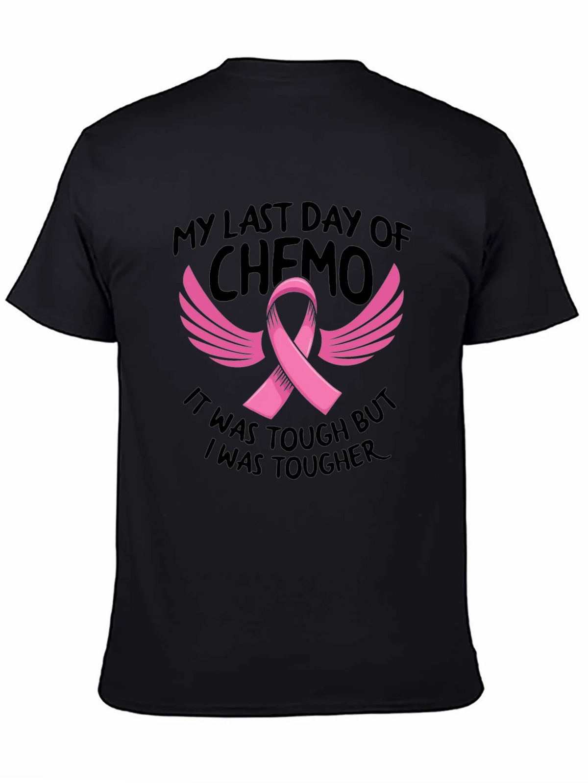 My Last Day of Chemo T-Shirt Cancer Awareness Ribbon Tee product image 4