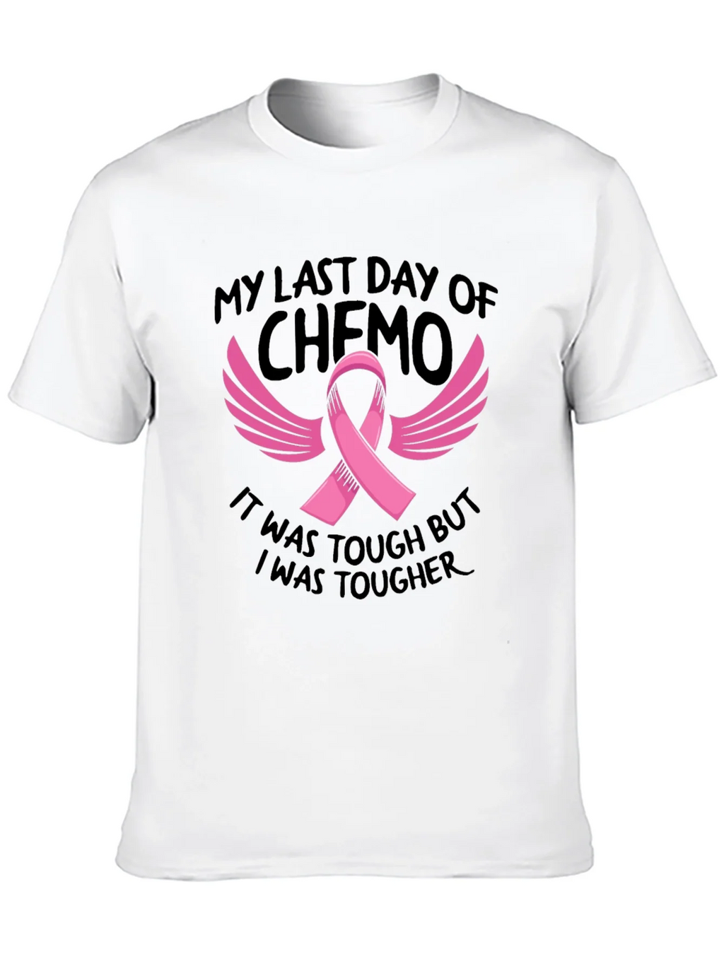 My Last Day of Chemo T-Shirt Cancer Awareness Ribbon Tee product image 8