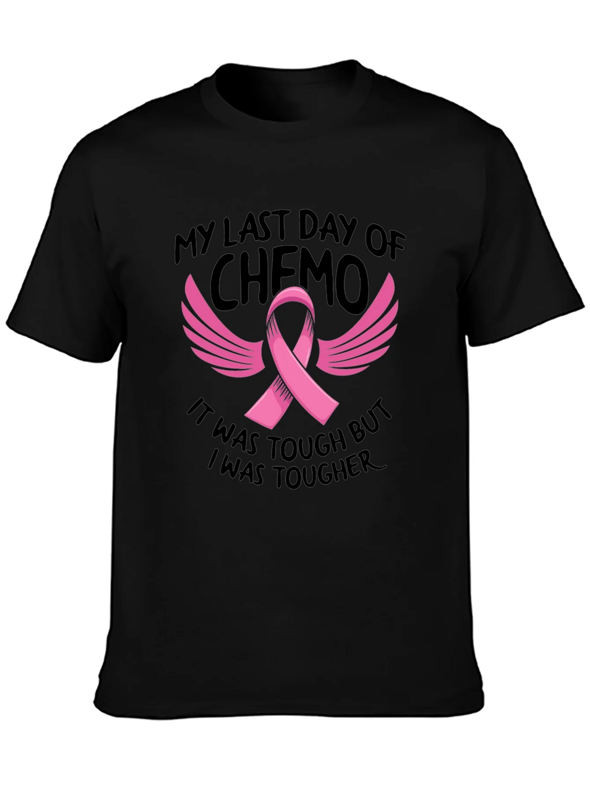 My Last Day of Chemo T-Shirt Cancer Awareness Ribbon Tee product image 3