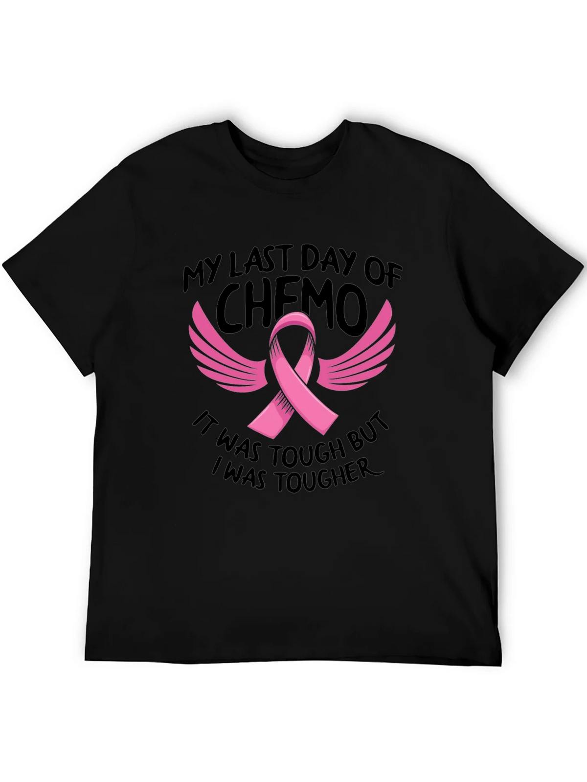 My Last Day of Chemo T-Shirt Cancer Awareness Ribbon Tee product image 5