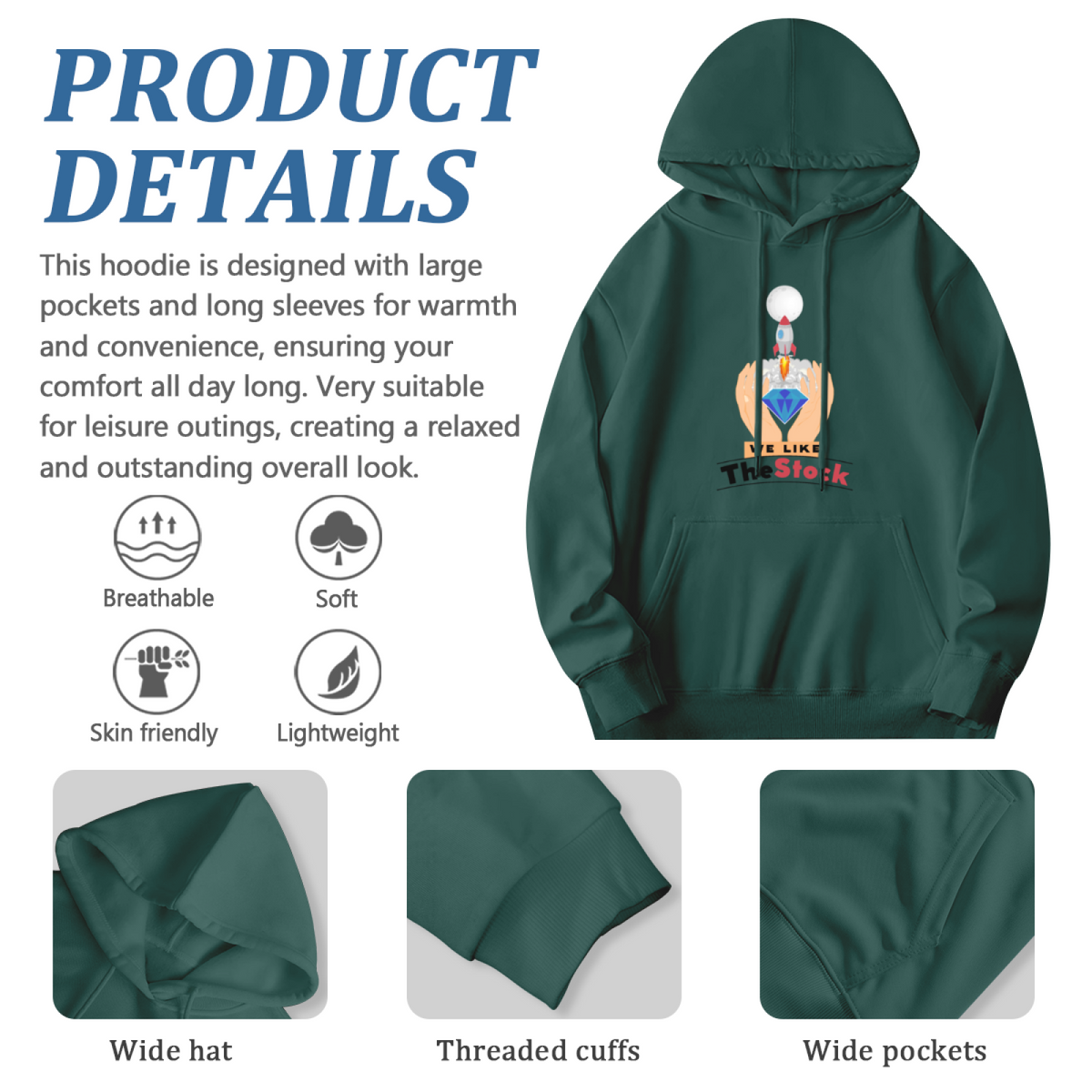 Statement Piece Hoodie - Bold Design Pullover #0685 product image 6