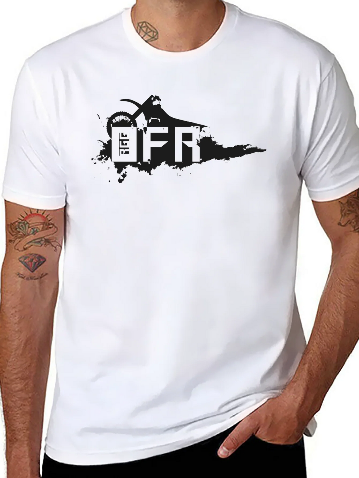 Mens Black Graphic T-Shirt - OFR Design product image 7