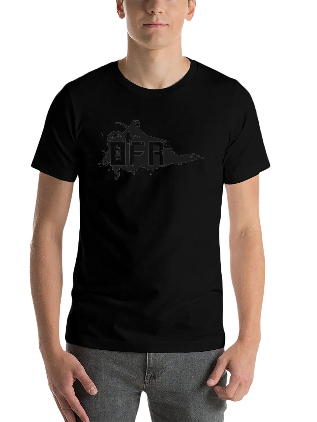 Mens Black Graphic T-Shirt - OFR Design product image 4