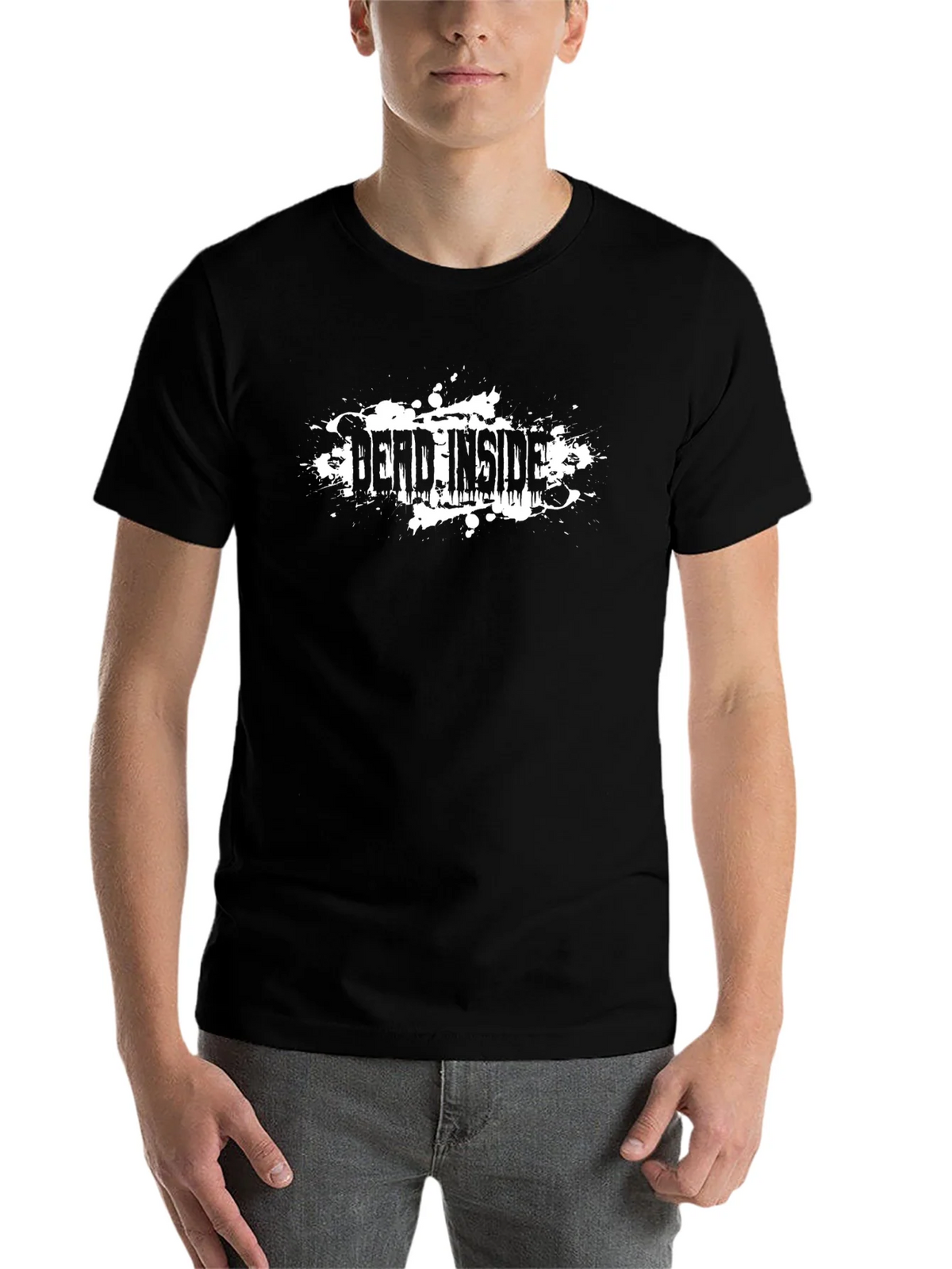 Dead Inside Black T-Shirt Grunge Design product image 4