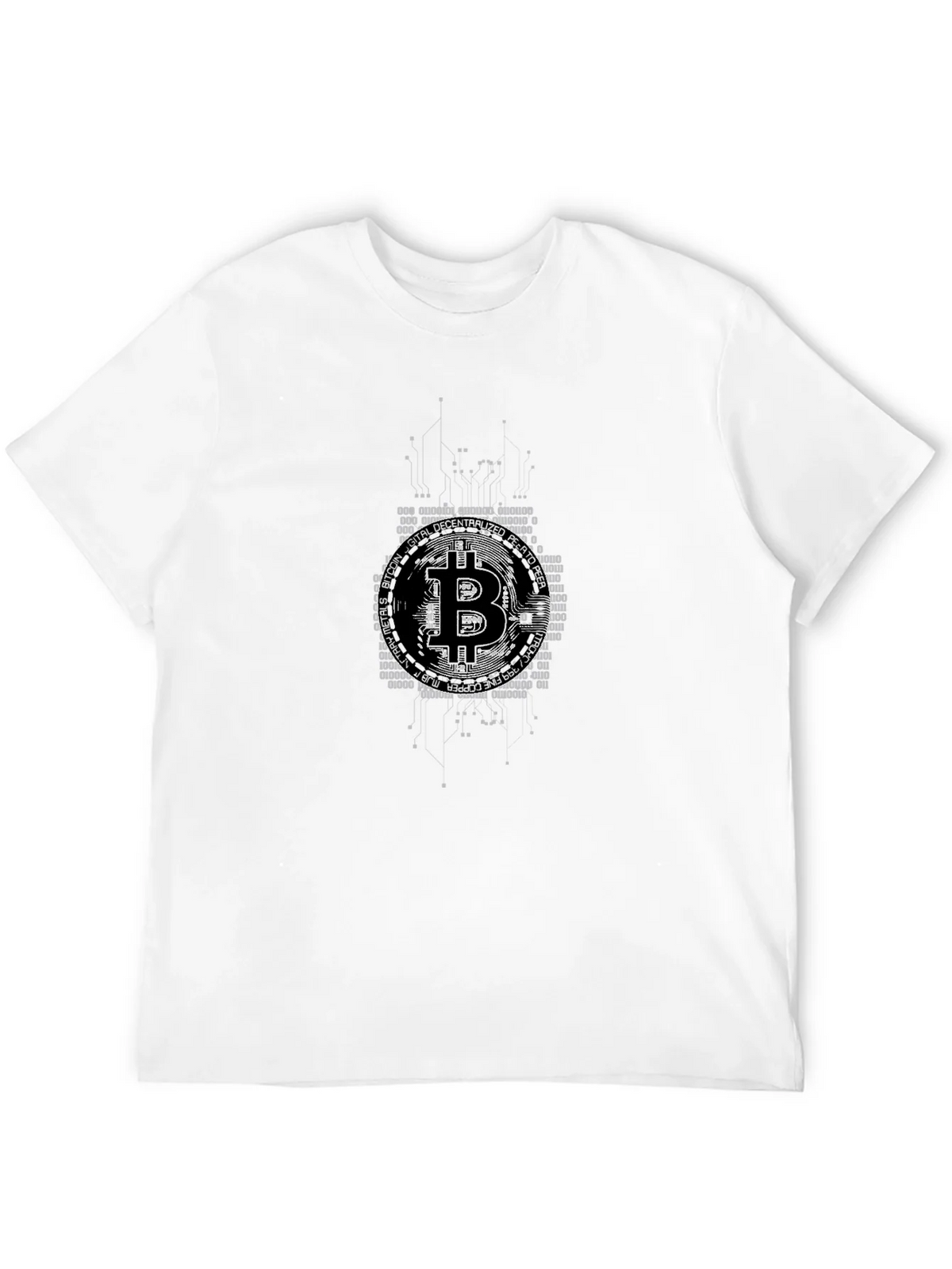 Bitcoin Digital Code Graphic Black T-Shirt product image 11