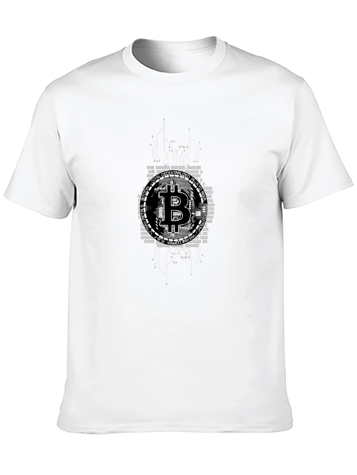 Bitcoin Digital Code Graphic Black T-Shirt product image 9