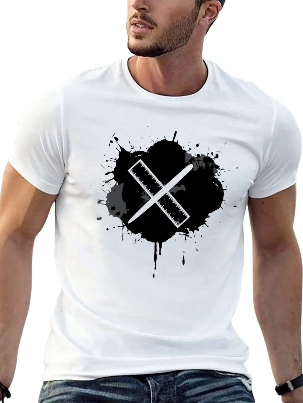 Black Ink Drum Sticks Graphic Tee product image 12