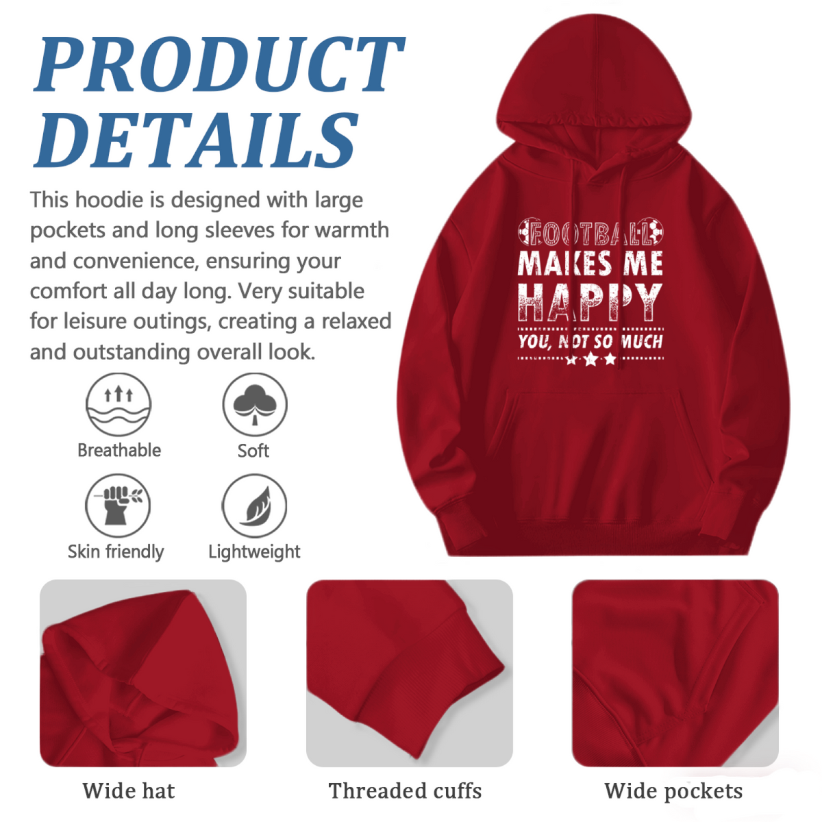 Sports Hoodie - Stand Out Design Pullover #0669 product image 6