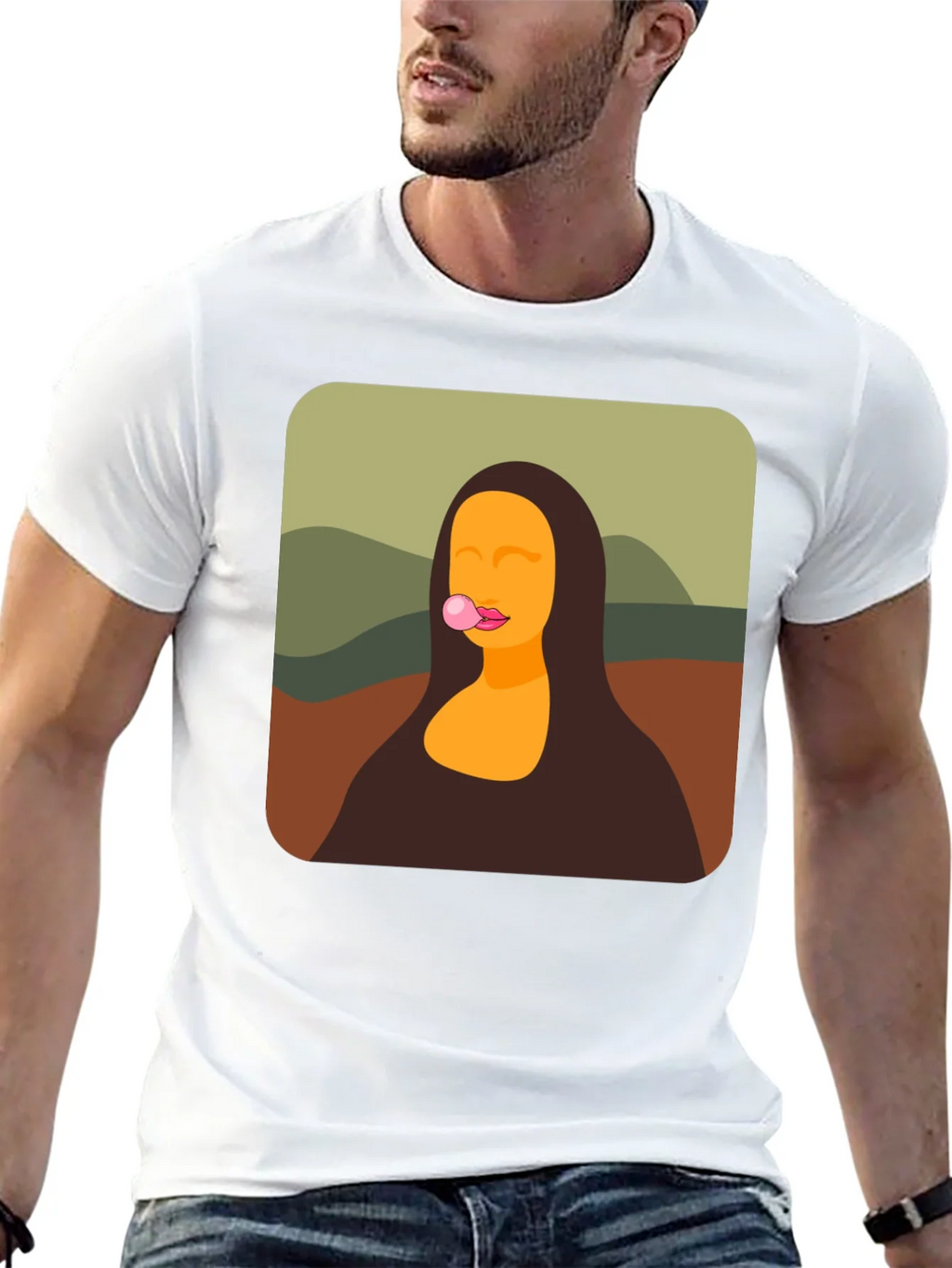 Mona Lisa Bubble Gum Black T-Shirt product image 12
