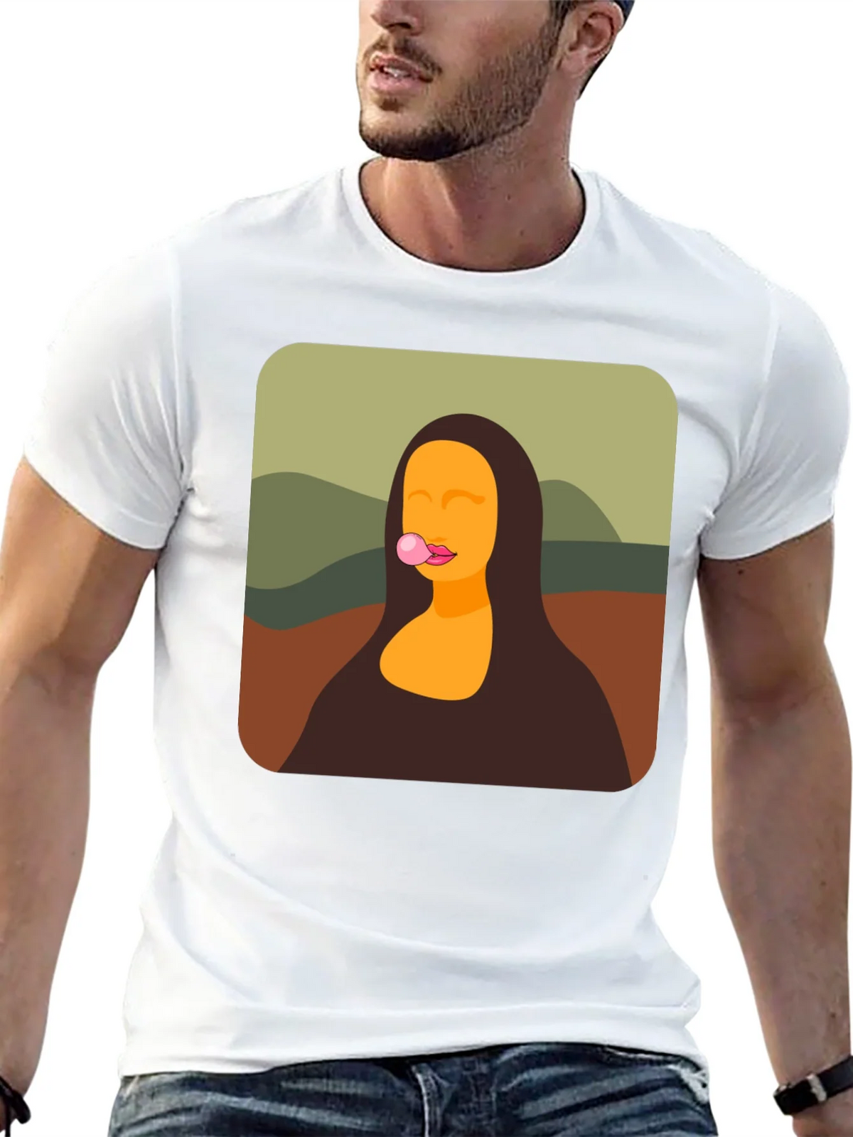 Mona Lisa Bubble Gum Black T-Shirt product image 12