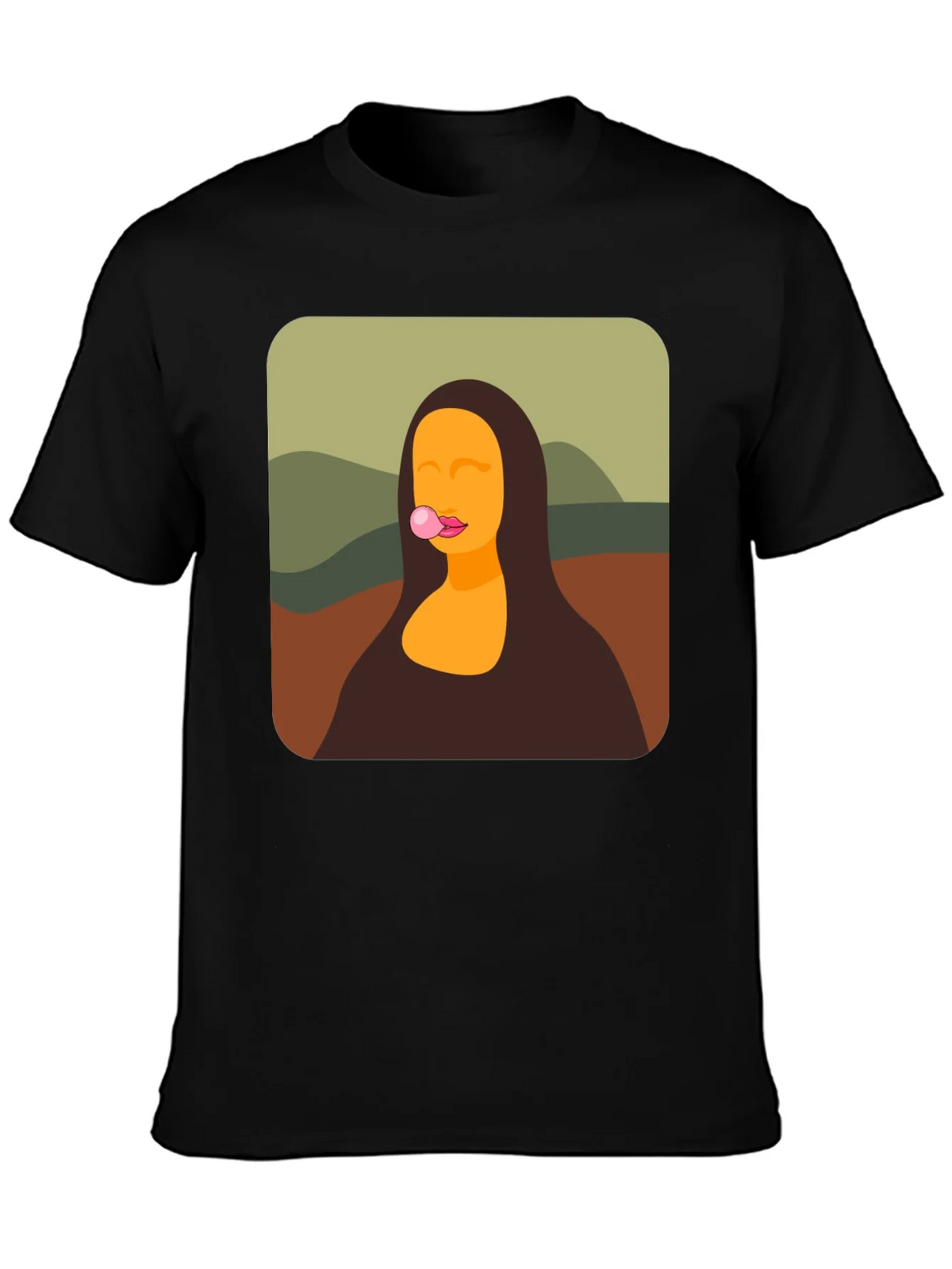 Mona Lisa Bubble Gum Black T-Shirt product image 3