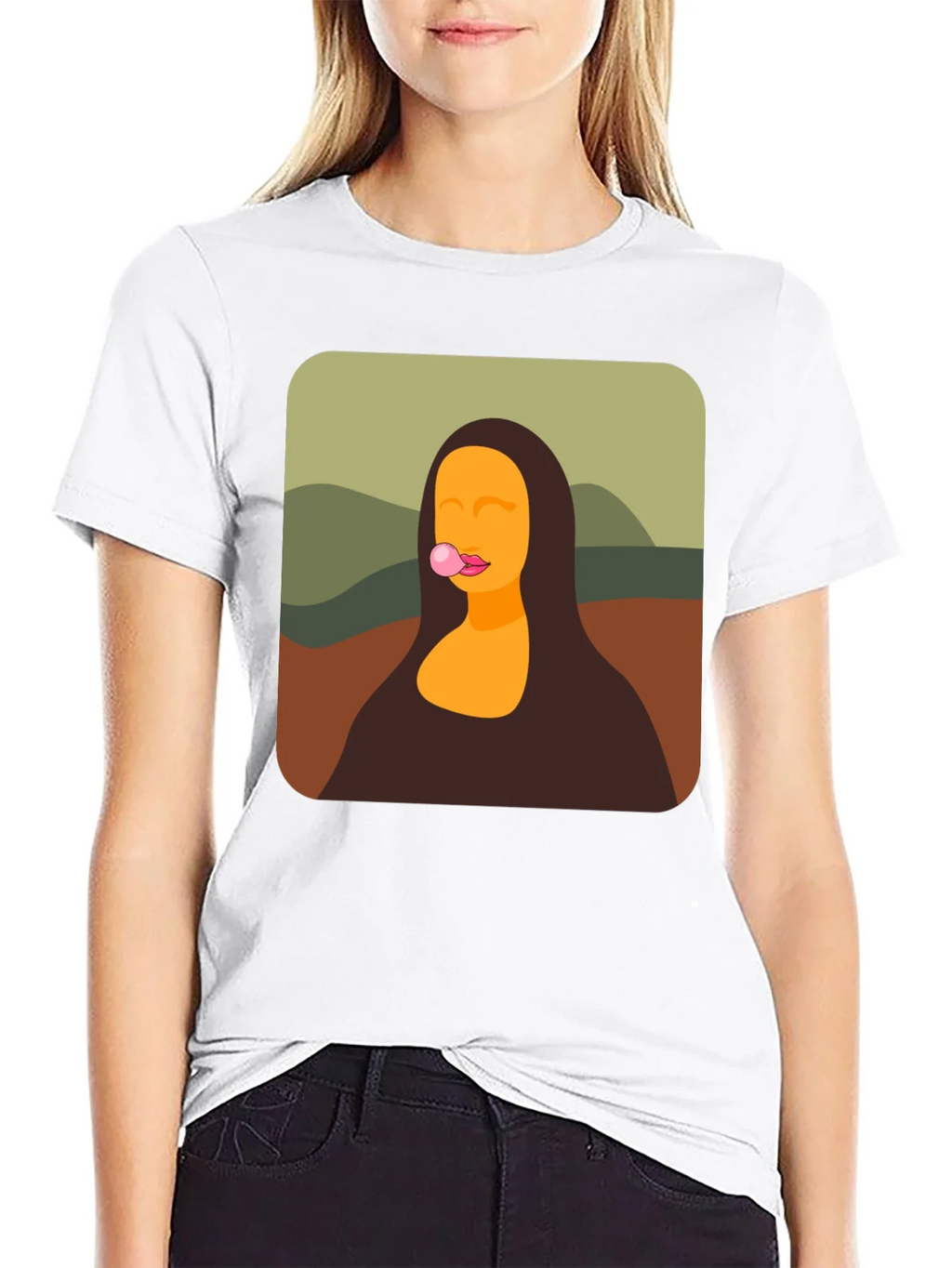 Mona Lisa Bubble Gum Black T-Shirt product image 8