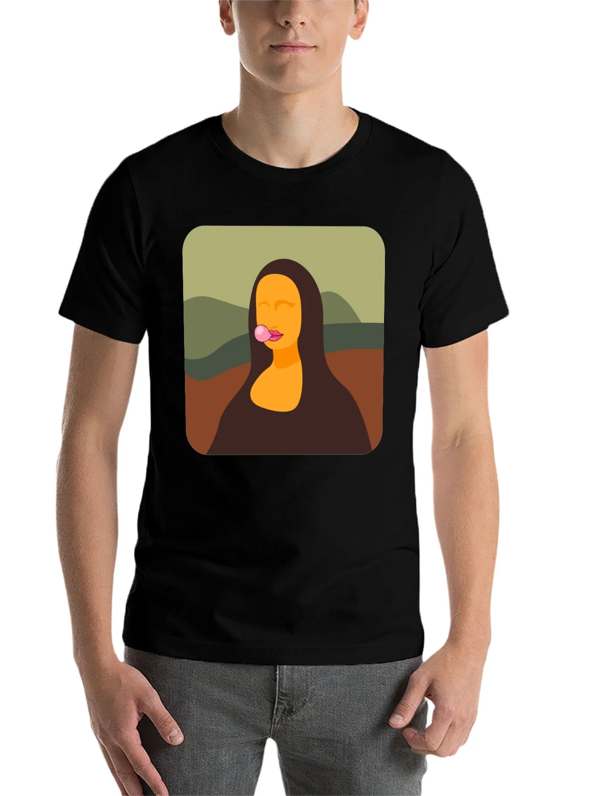 Mona Lisa Bubble Gum Black T-Shirt product image 4