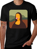 Mona Lisa Bubble Gum Black T-Shirt product image 1