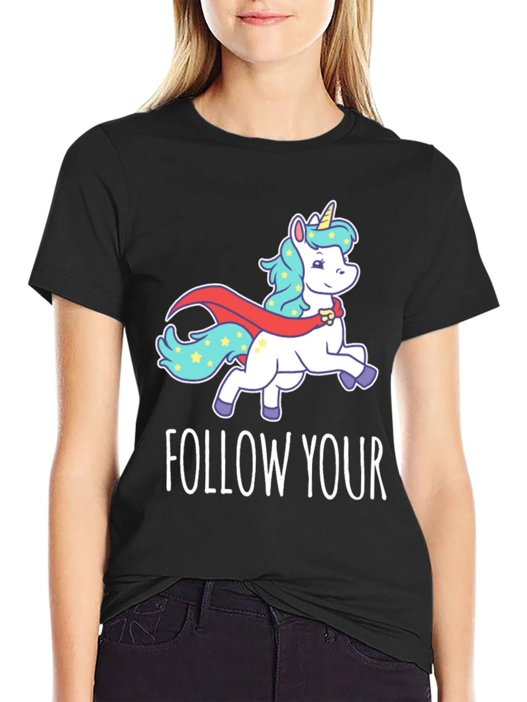 Follow Your Dreams Unicorn Graphic T-Shirt product image 2