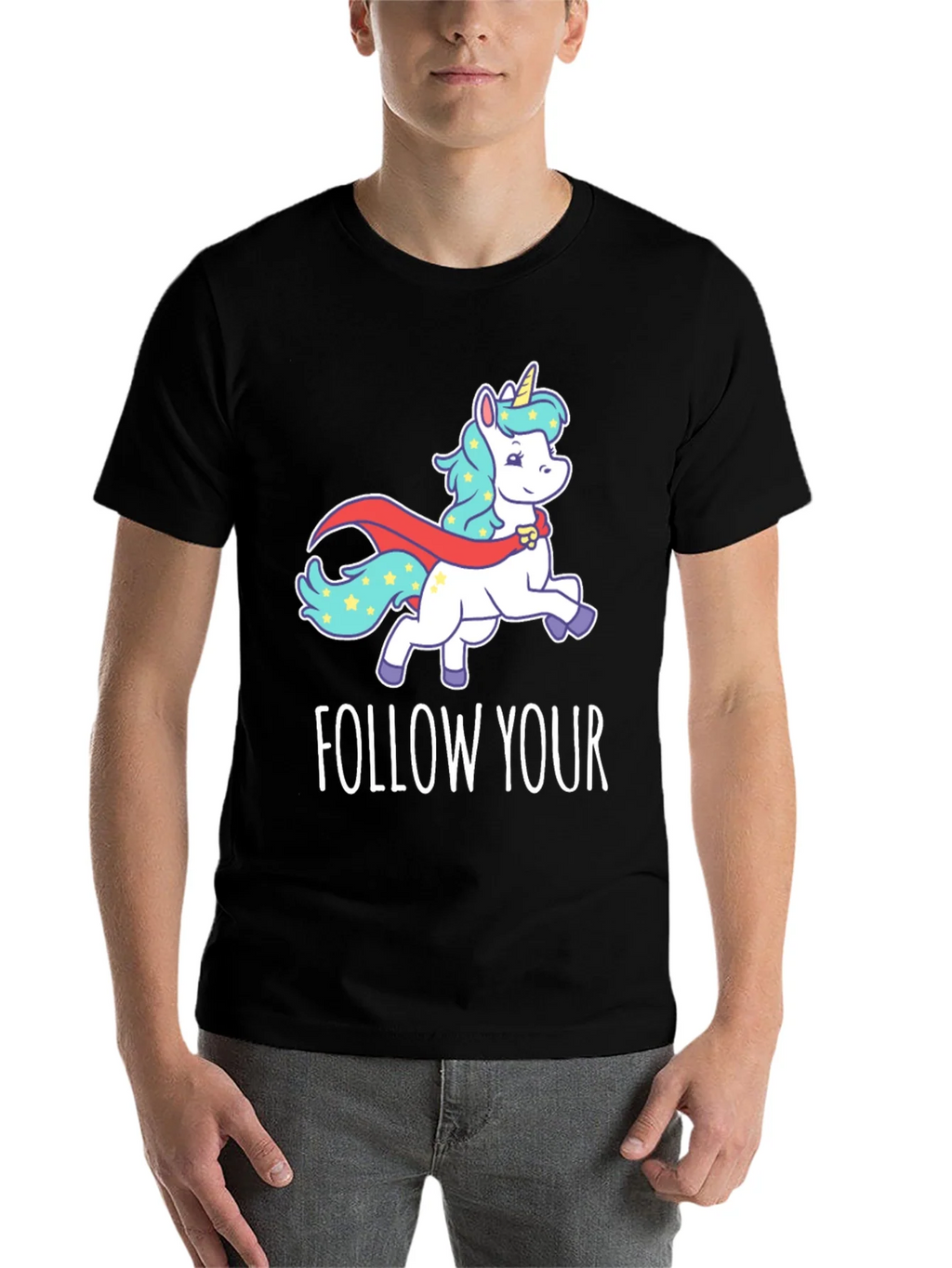 Follow Your Dreams Unicorn Graphic T-Shirt product image 4