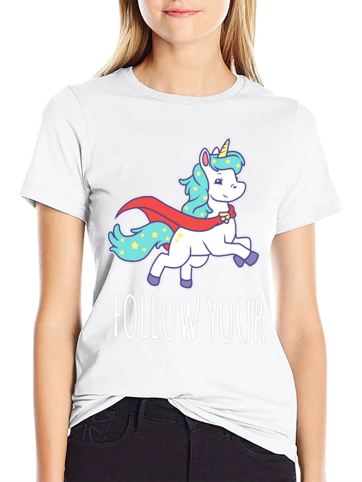 Follow Your Dreams Unicorn Graphic T-Shirt product image 8