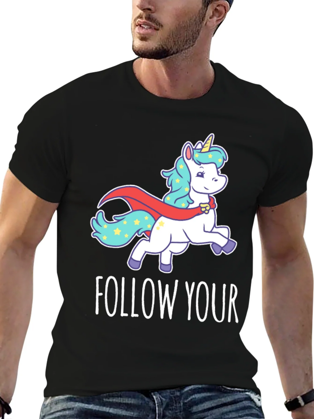 Follow Your Dreams Unicorn Graphic T-Shirt product image 6