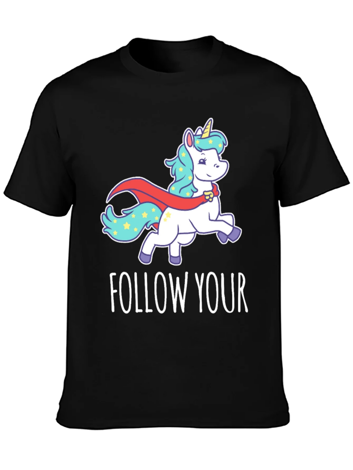 Follow Your Dreams Unicorn Graphic T-Shirt product image 3