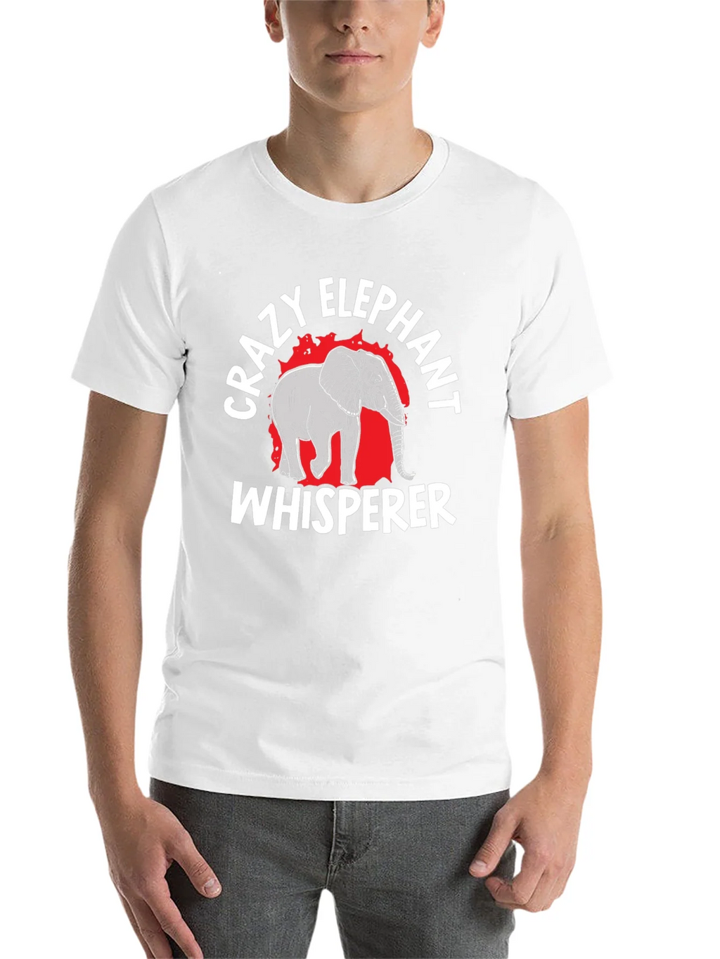 Crazy Elephant Whisperer Black Graphic T-Shirt product image 10