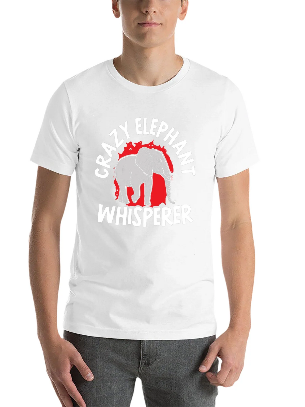 Crazy Elephant Whisperer Black Graphic T-Shirt product image 10