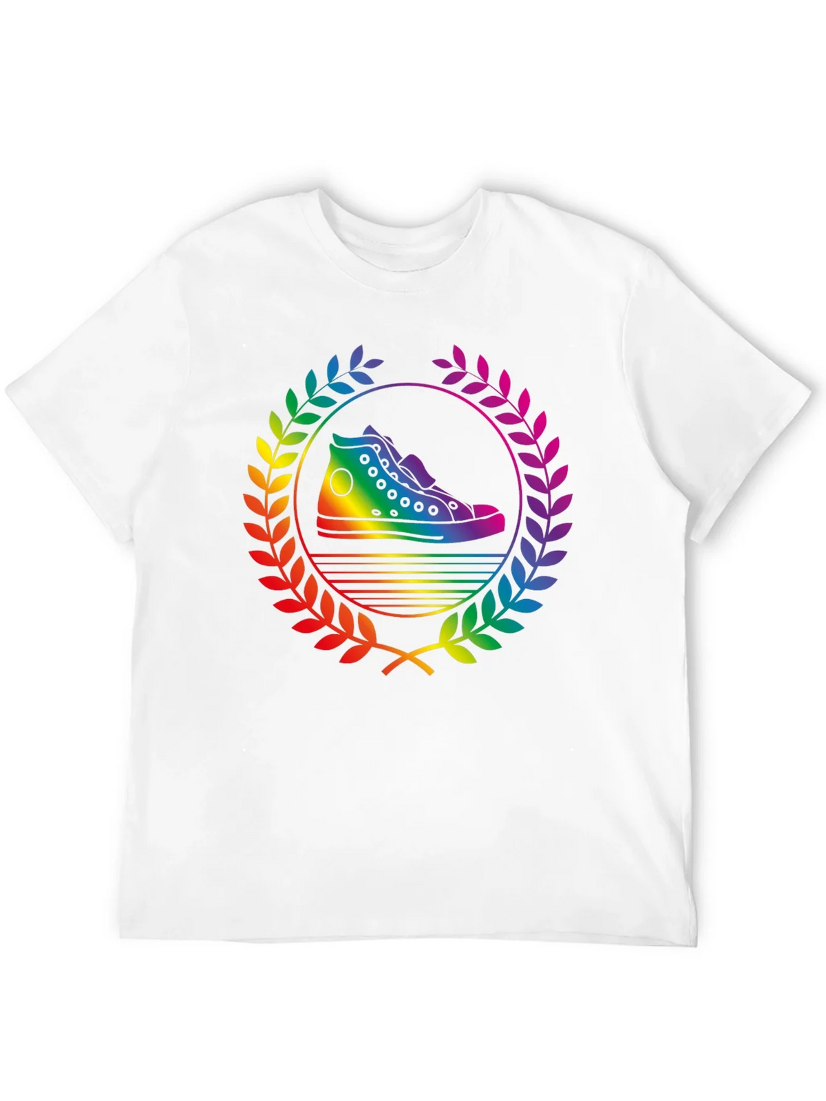 Rainbow Sneaker Laurel Wreath Black T-Shirt