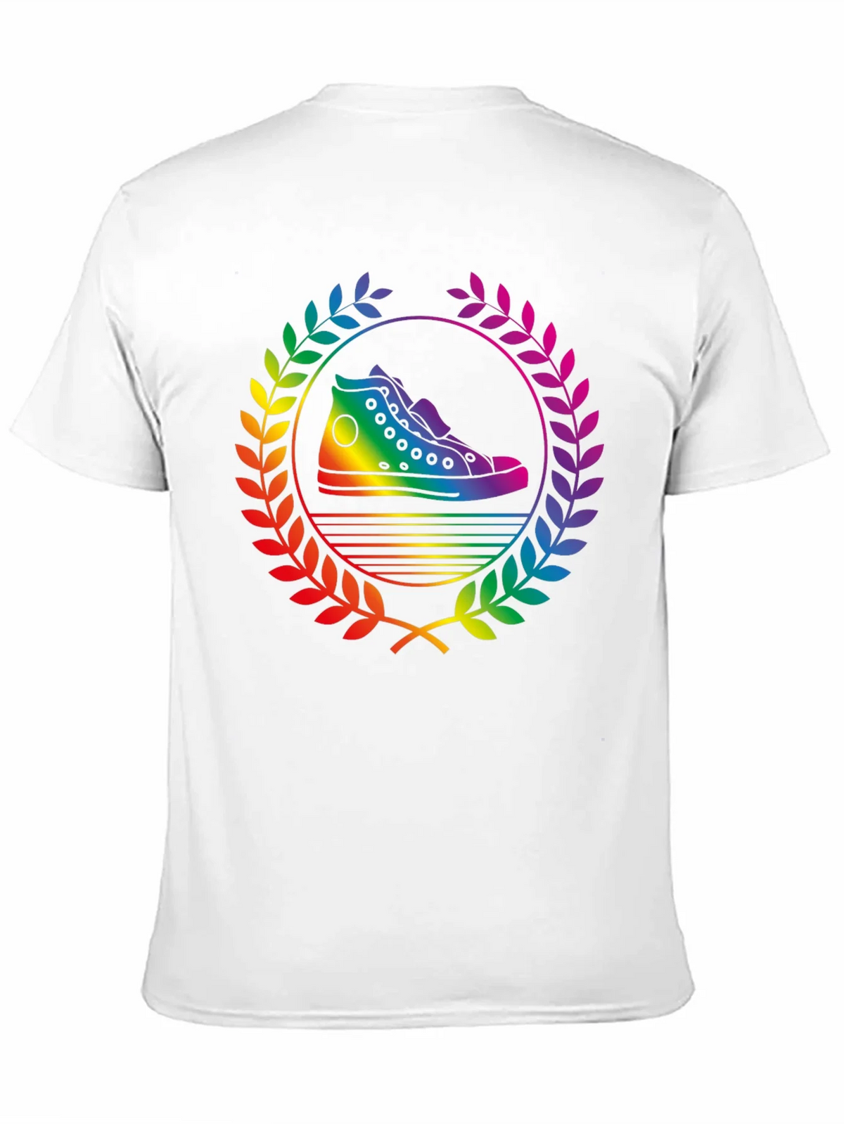 Rainbow Sneaker Laurel Wreath Black T-Shirt
