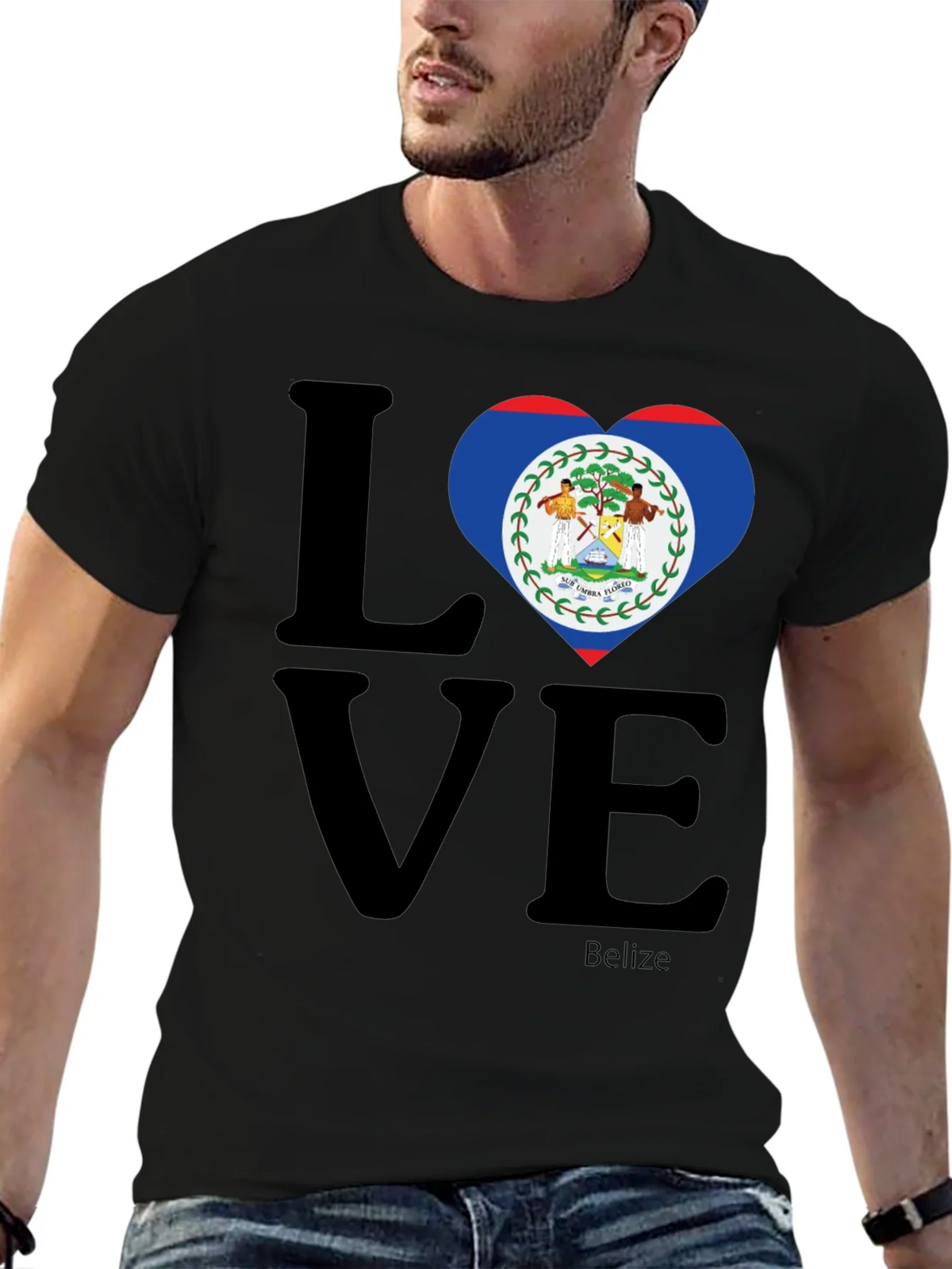 Belize Flag Heart Love T-Shirt product image 6