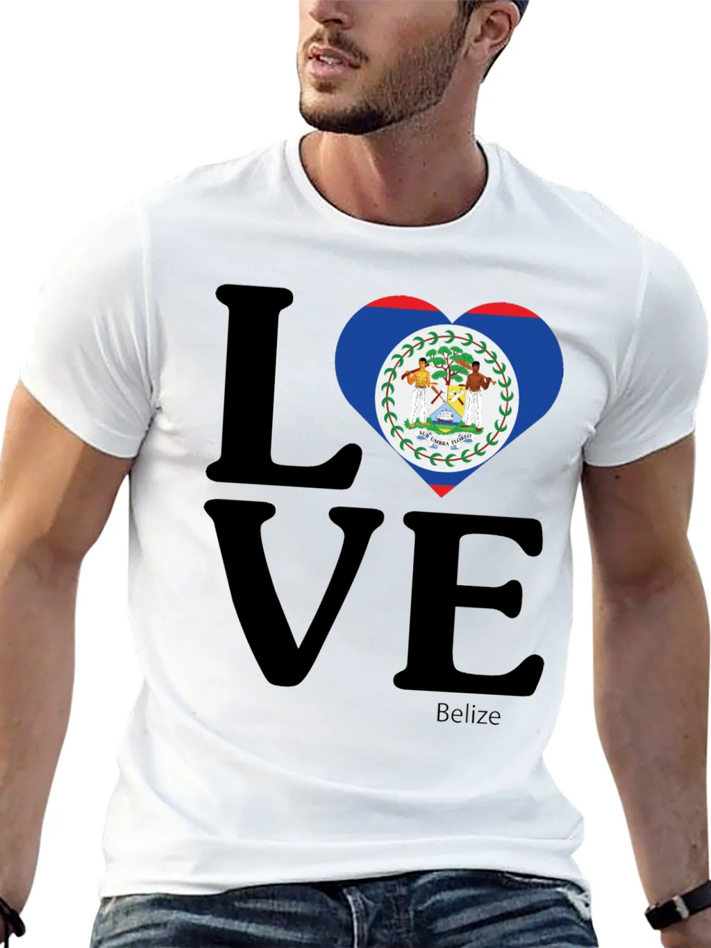 Belize Flag Heart Love T-Shirt product image 12